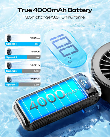 Otlonpe misting fan 120-degree fold design for desk and portable use