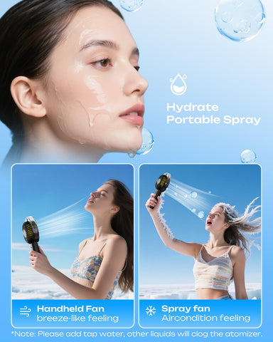 Otlonpe misting spray in action with four-speed control visible.