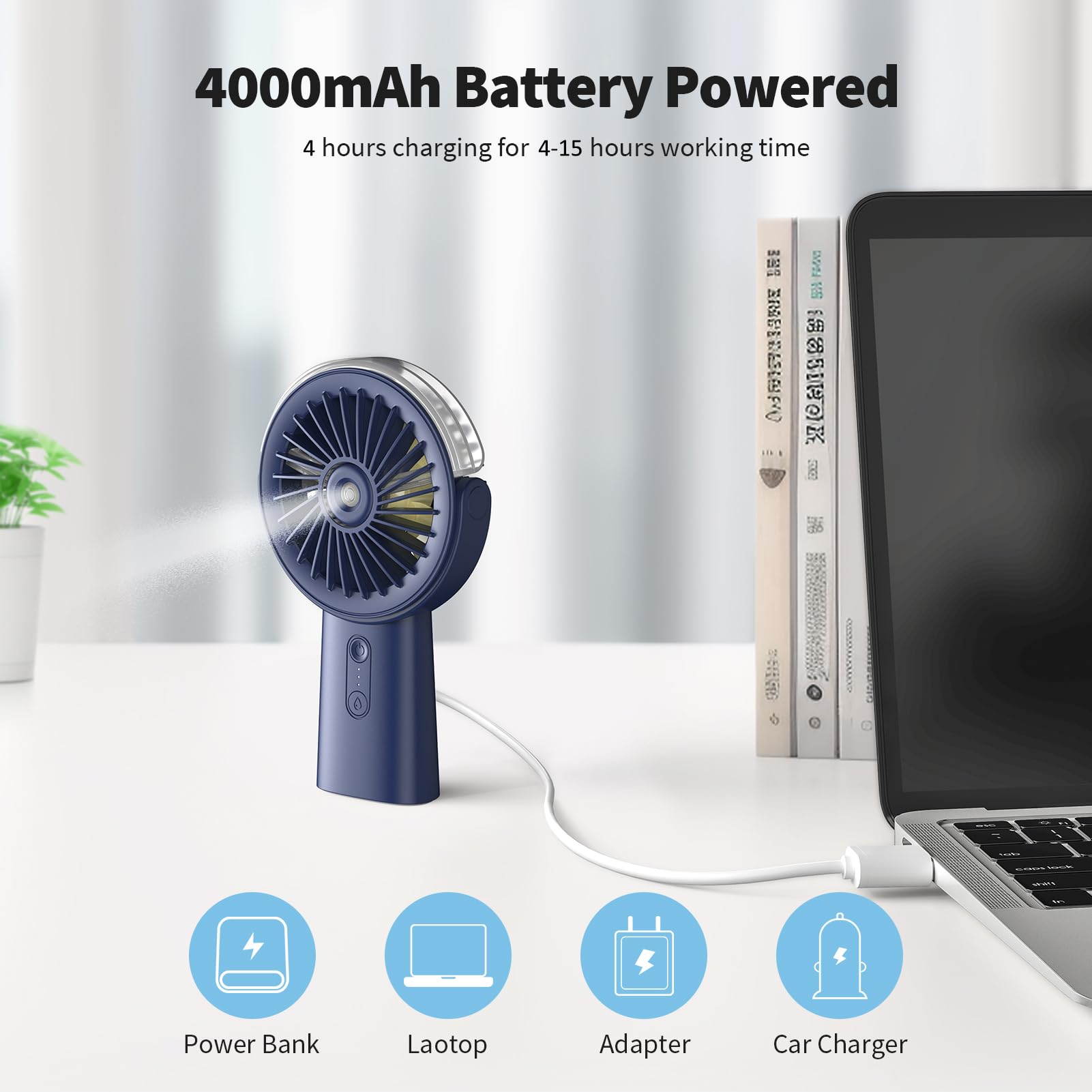 Otlonpe misting fan with 3-speed control