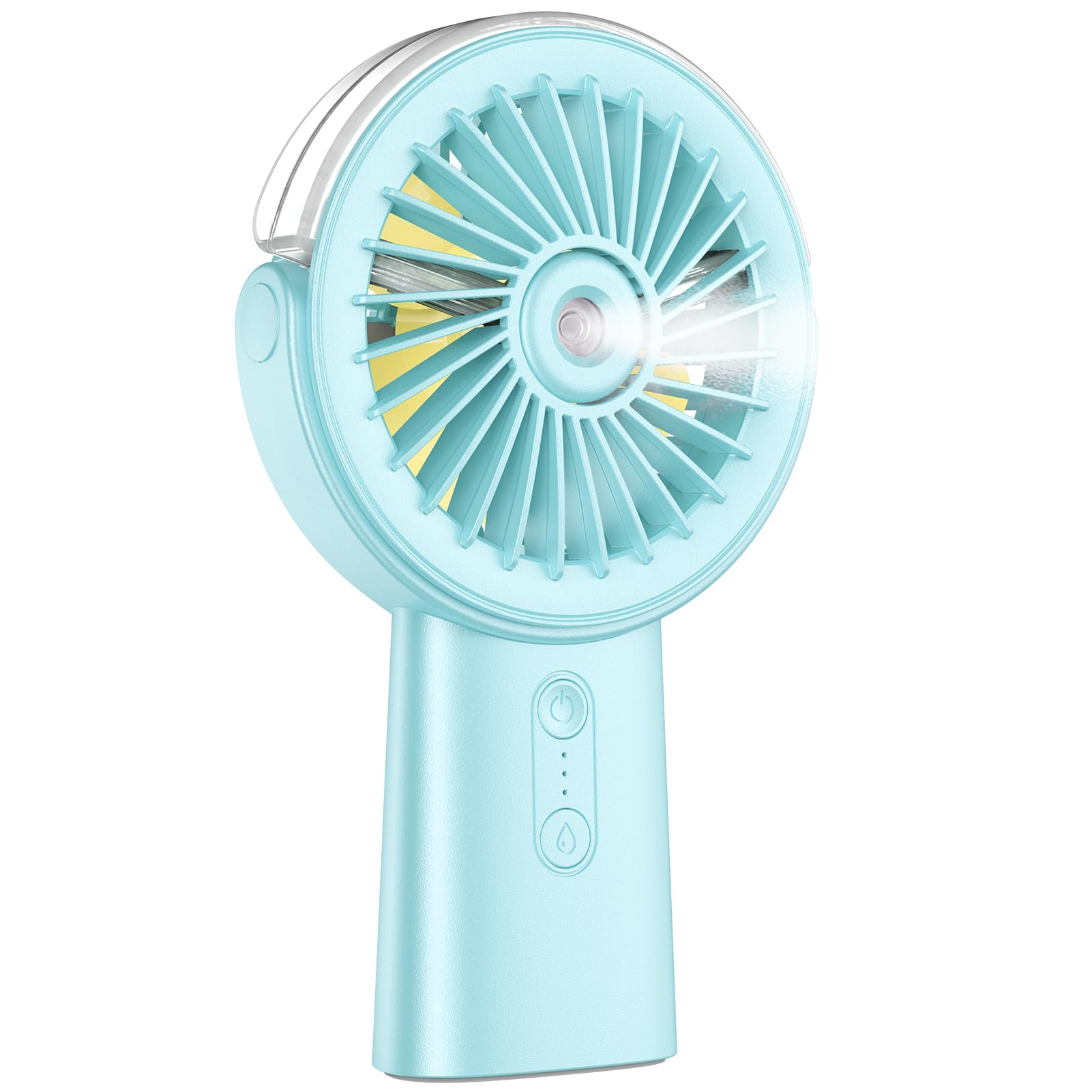 Otlonpe handheld misting fan in compact design ideal for cooling on the go