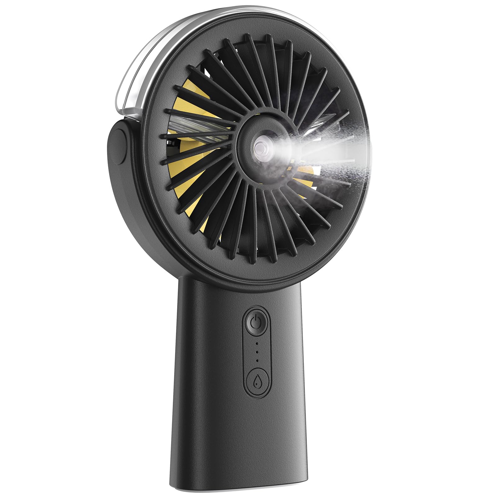 Otlonpe handheld misting fan for portable cooling.