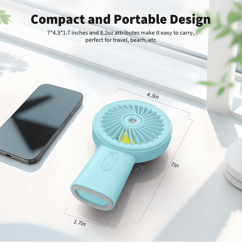 Otlonpe misting fan with USB-C charging cable included