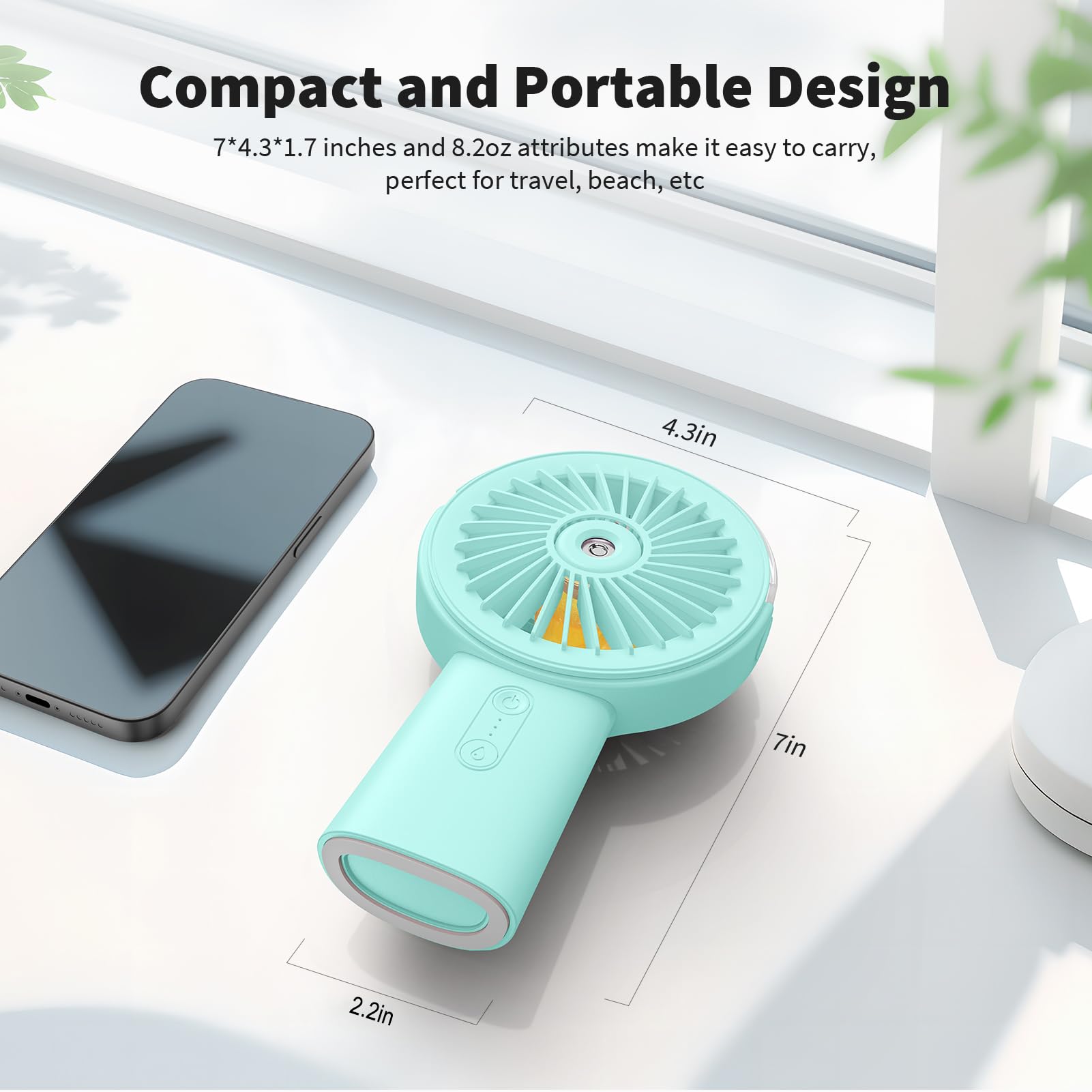 Otlonpe Misting Fan USB-C charging for easy top ups