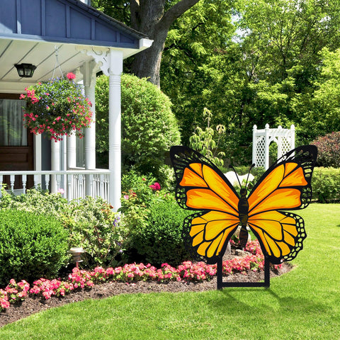Otoolling butterfly stake suits patios, lawns, and pathways to brighten entrances.