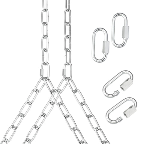 Otoolling heavy-duty porch swing chain kit in silver for outdoor porch use and sturdy support.