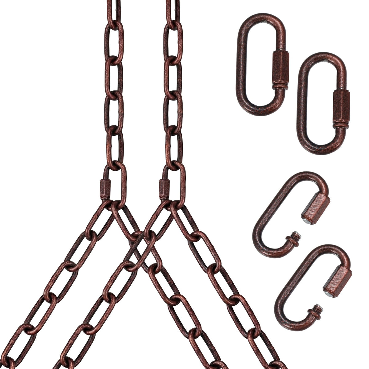 Otoolling heavy-duty porch swing chain kit bronze assembly for sturdy outdoor hangs.