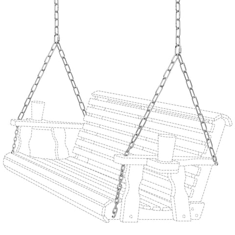 Otoolling heavy-duty porch swing chain kit with 8ft length and six quick links.