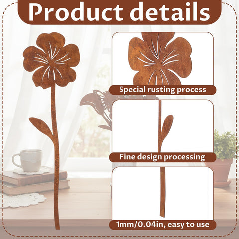 Otoolling memory metal flowers blend with lawns and potted arrangements