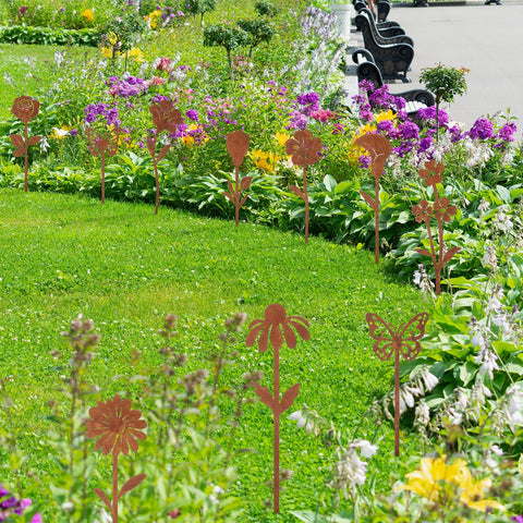 Otoolling plug-in garden stakes install quickly for instant curb appeal
