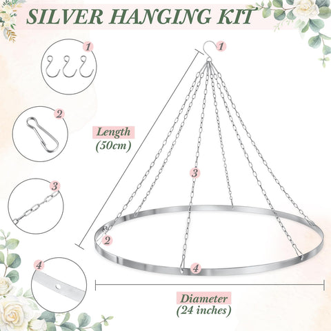 Otoolling silver fittings and hooks securely hold drapes for versatile themes.
