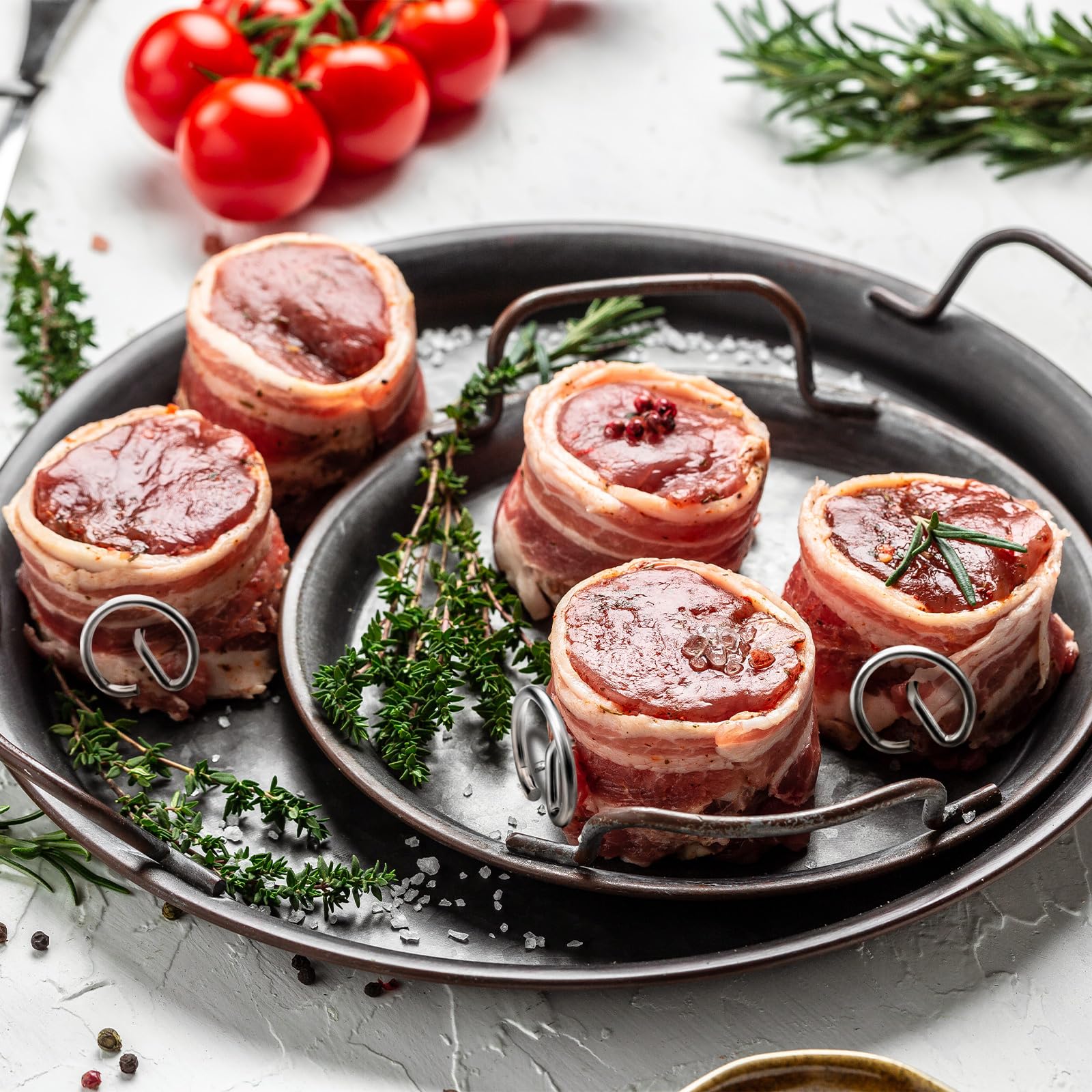 Versatile for bacon, beef, chicken, shrimp and vegetables on the grill.
