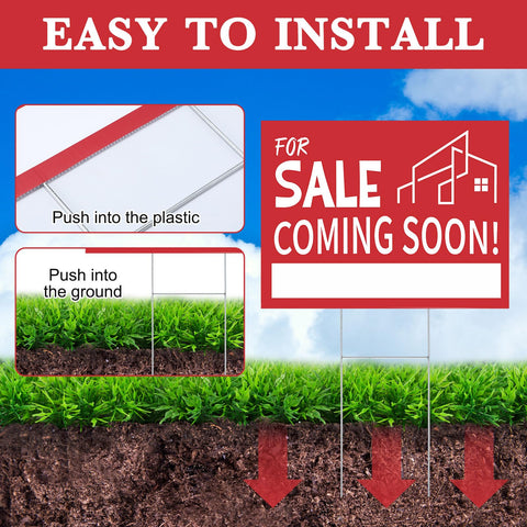 Otoolling weatherproof real estate sign resists rain and wind for outdoor use