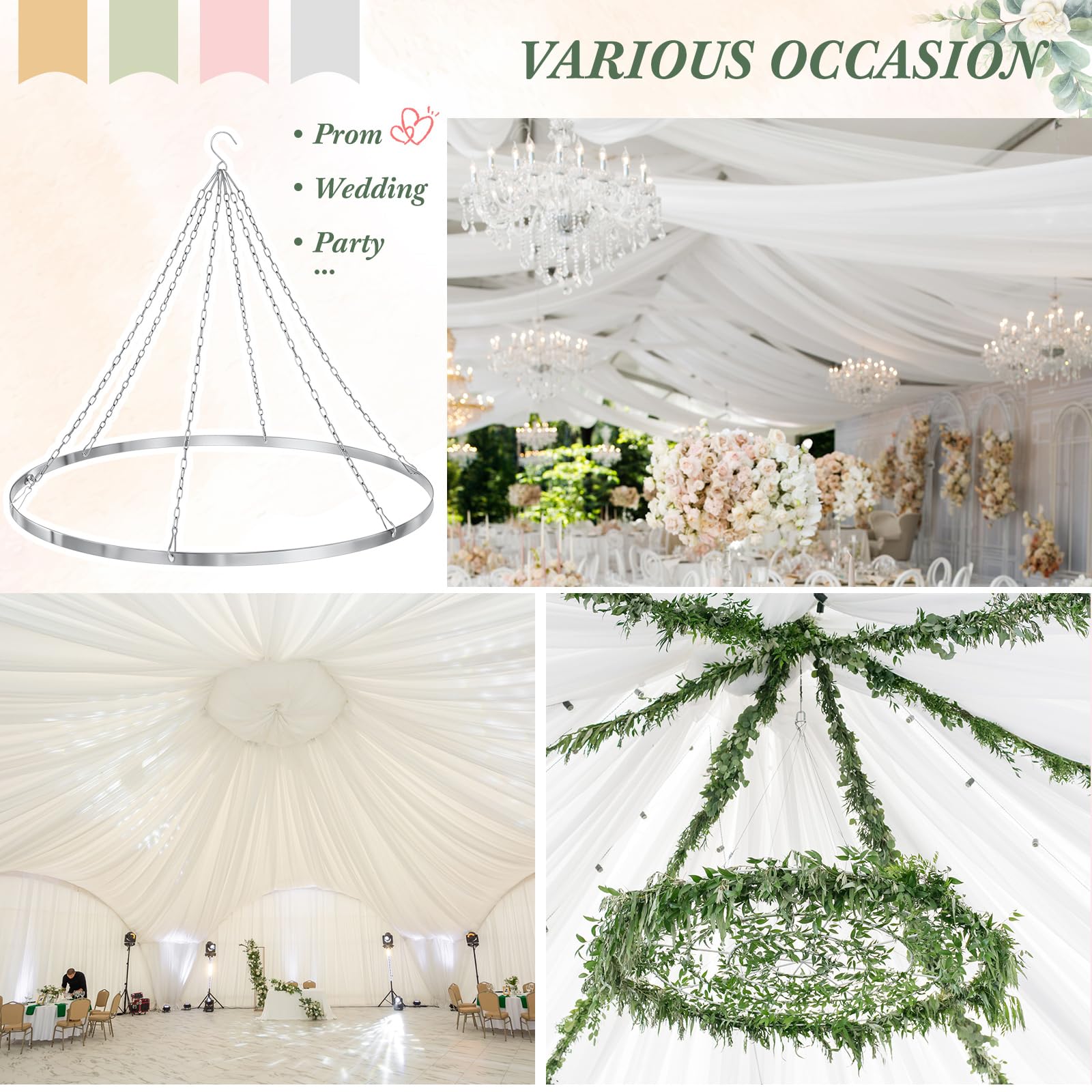 Otoolling wedding backdrop drapes transform venues into elegant spaces.