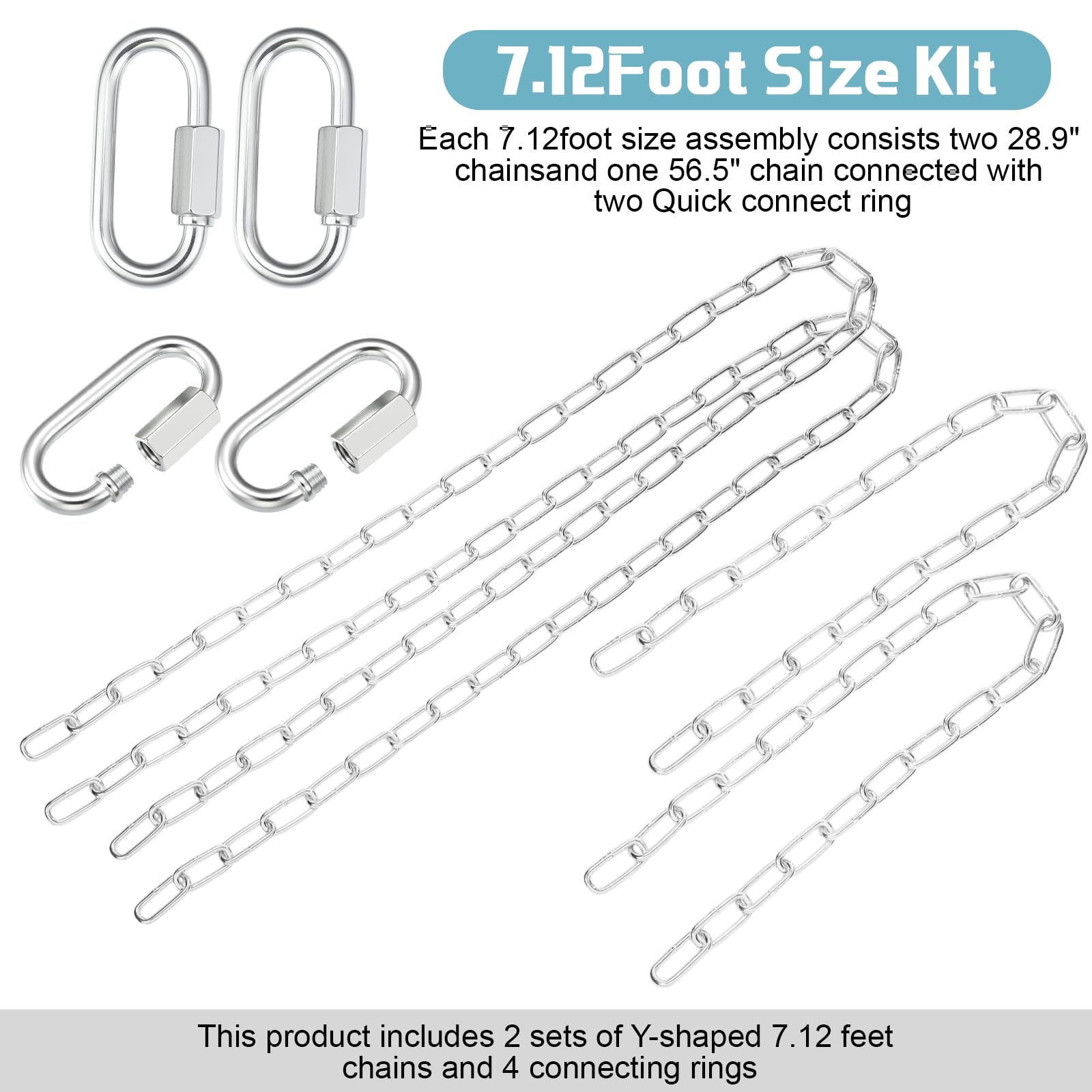 Otoolling Y-shaped chains assembly with dual-chain design for flexible mounting.