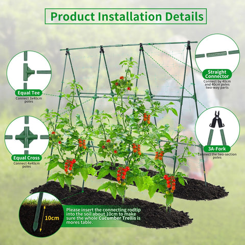 OTOSUNNY garden trellis 50x48 inch supports vertical growth for healthier yields.