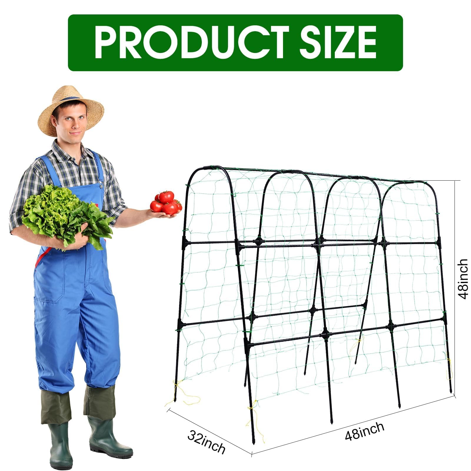 OTOSUNNY trellis netting detail enhances airflow and easy harvesting.