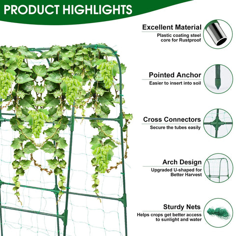 OTOSUNNY trellis fits raised beds without crowding planting space.