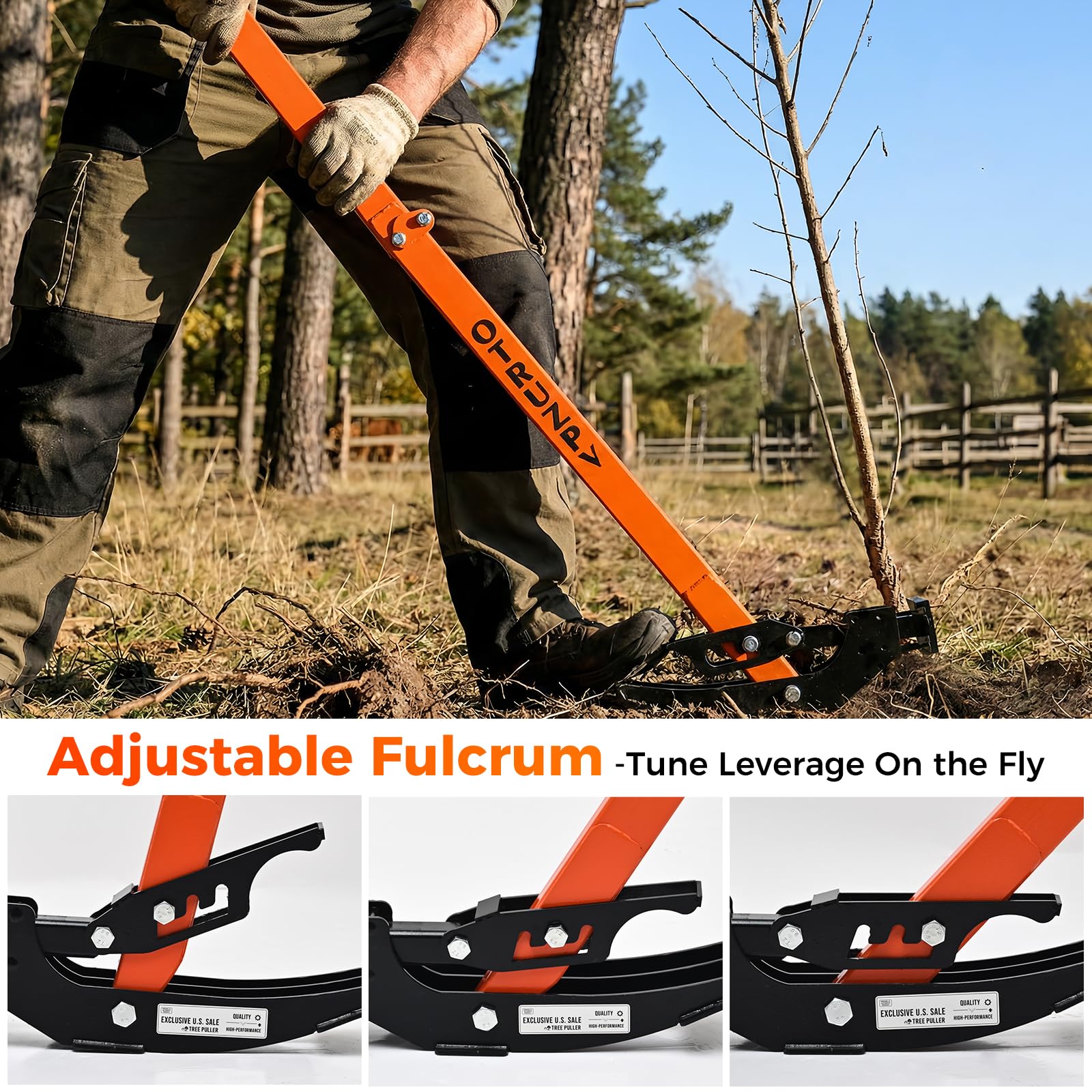 OTRUZPV sapling 1-2 in capability supports uprooting a range of young growth.