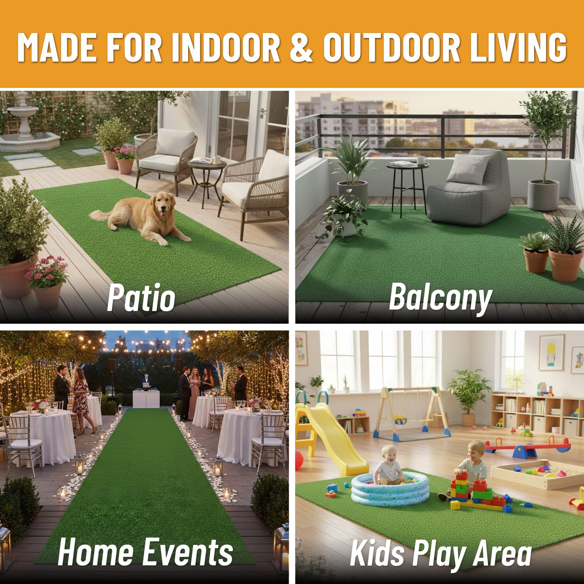 Ottomanson low-pile artificial grass in outdoor environment showing flat texture