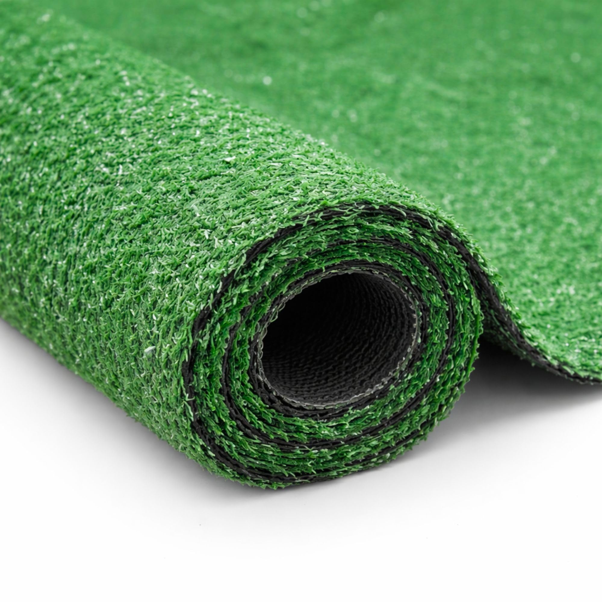 Ottomanson artificial grass rug in a spacious patio setup with drainage for outdoors