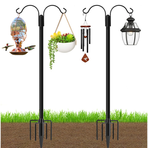 Ottsuls bird feeder pole 2-pack ready for outdoor use.