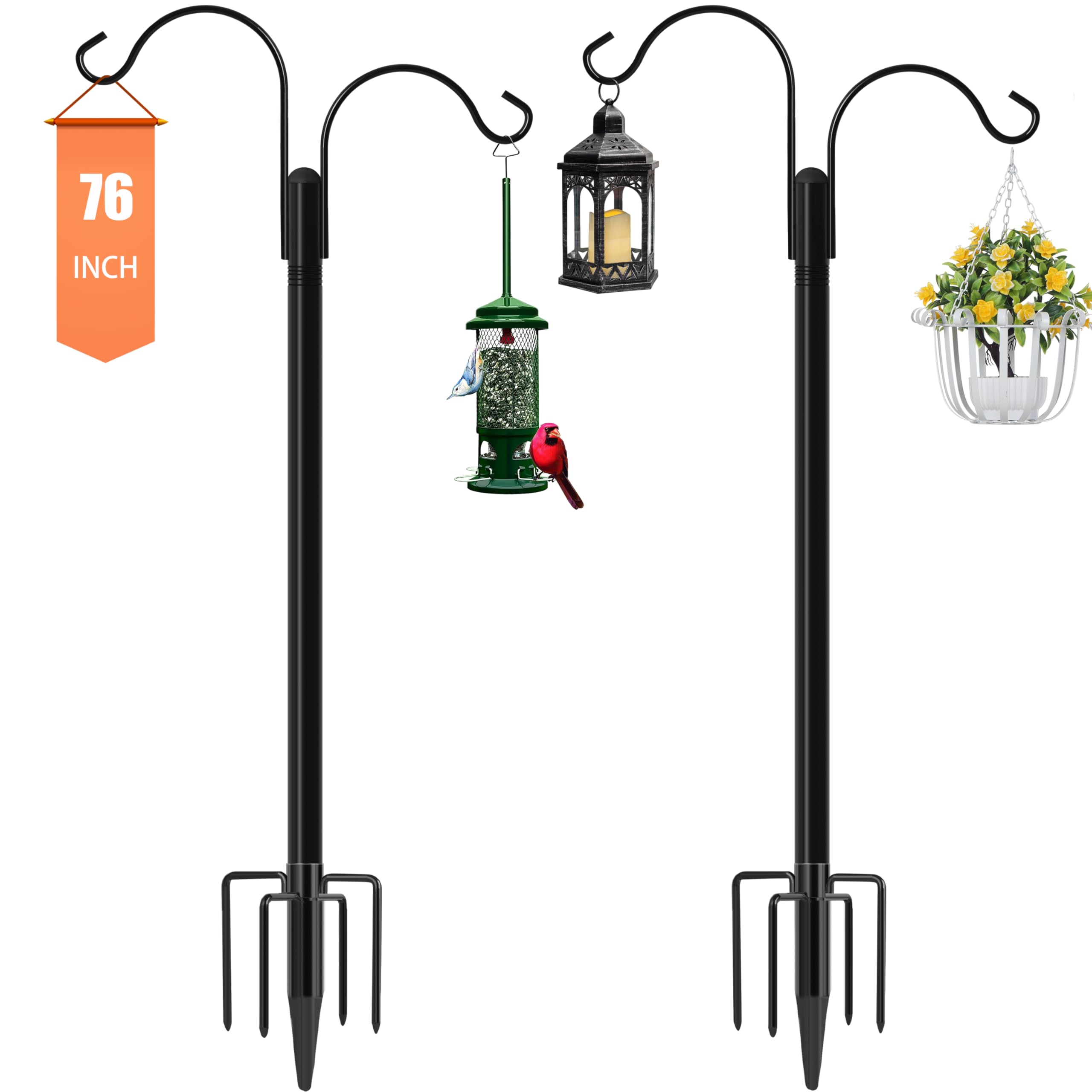 Ottsuls bird feeder pole 76-inch for reliable outdoor use