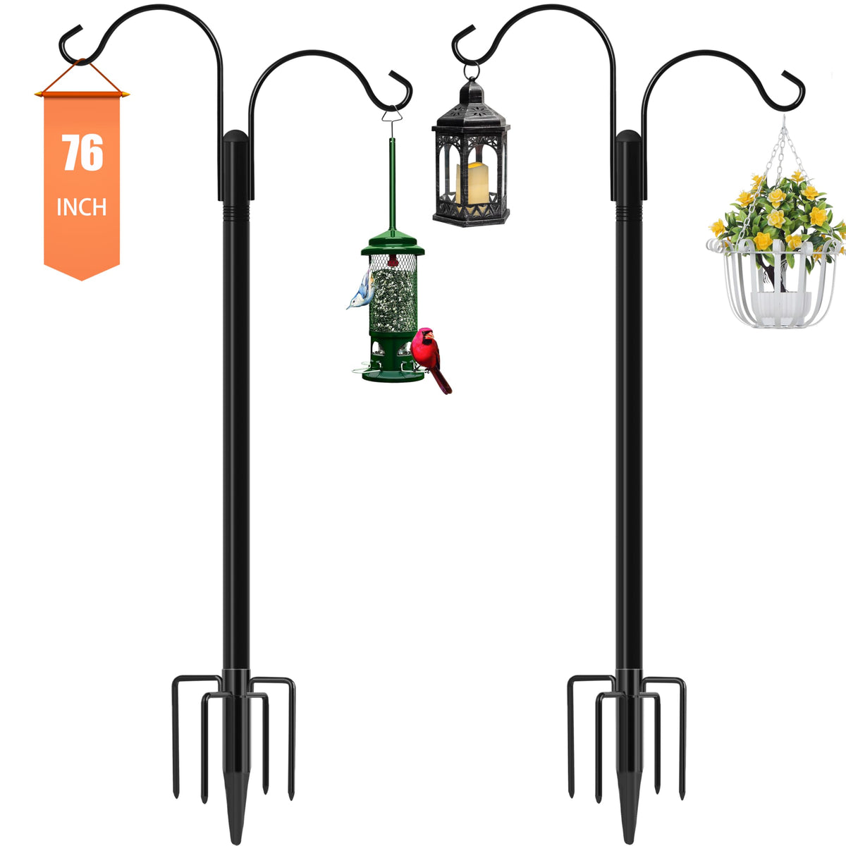 Ottsuls bird feeder pole 76-inch for reliable outdoor use