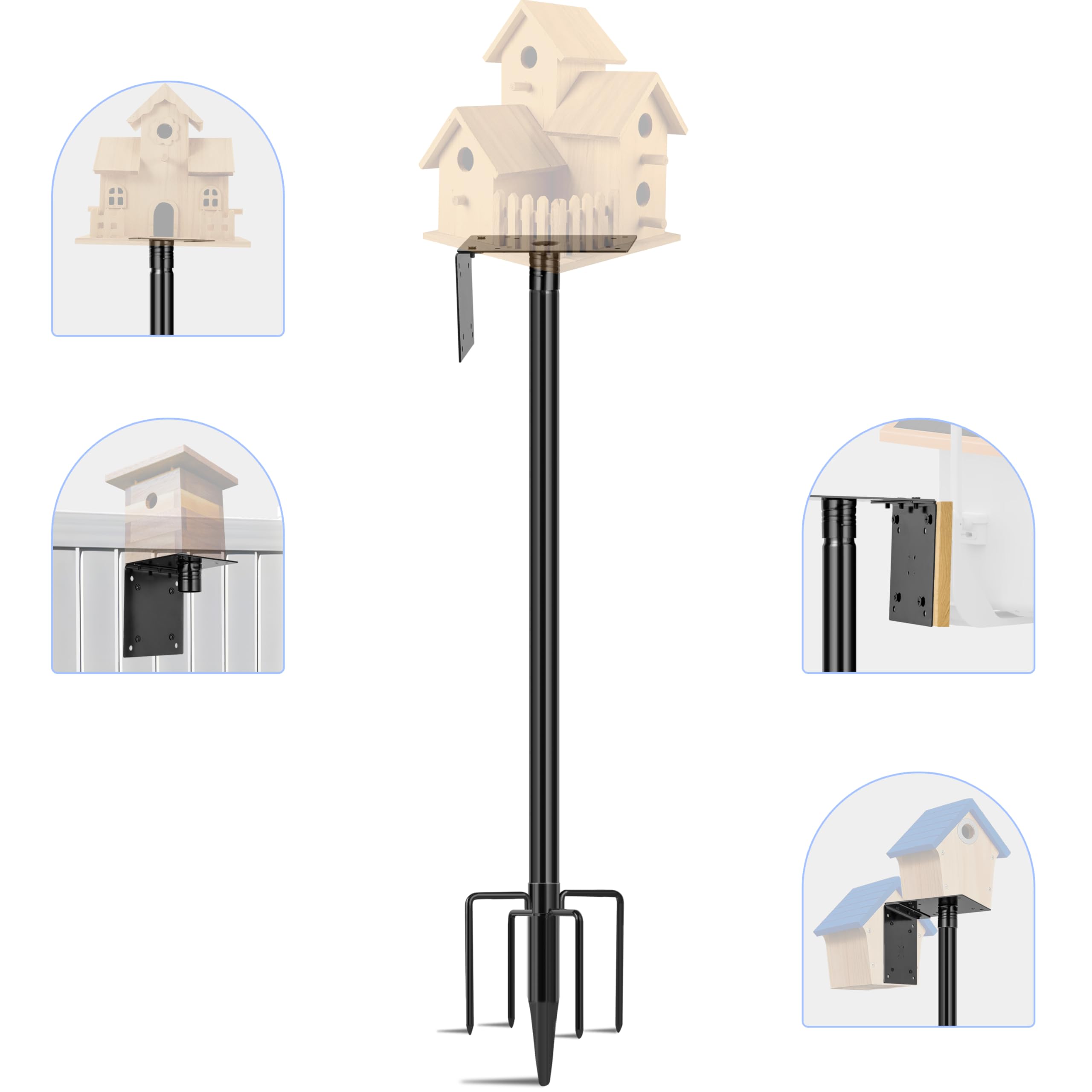 Ottsuls bird feeder pole 92-inch setup offers tall, stable outdoor viewing
