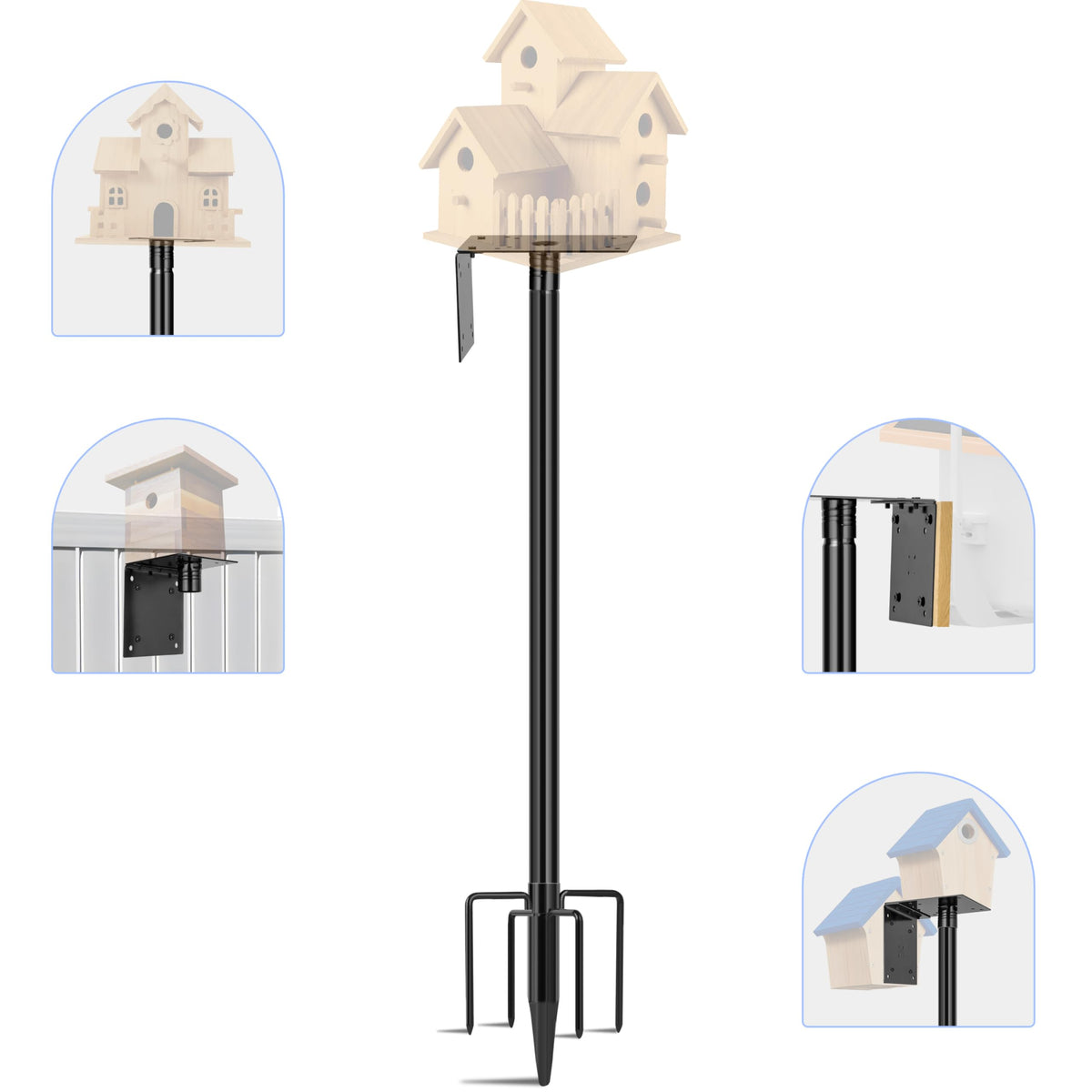 Ottsuls bird feeder pole 92-inch setup offers tall, stable outdoor viewing