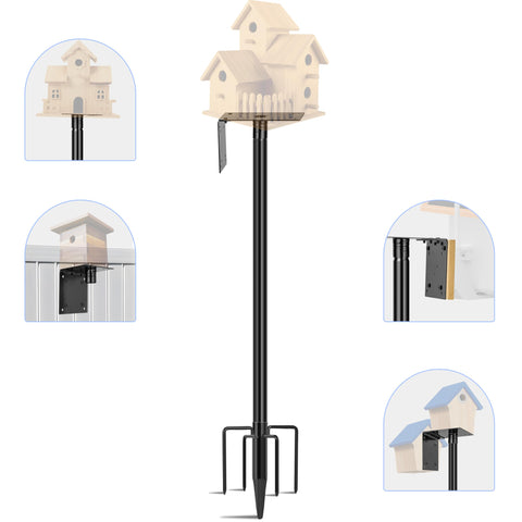 Ottsuls bird feeder pole 92-inch setup offers tall, stable outdoor viewing