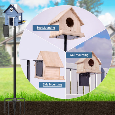 Ottsuls five-prong base supports stable mounting on lawn or garden.