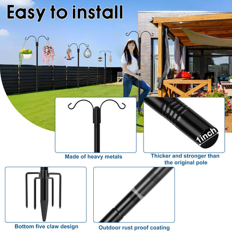 Ottsuls five-prong base delivers solid stability in windy yards.