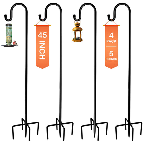 Ottsuls shepherd hook base prongs provide stable ground anchoring for outdoor setups.