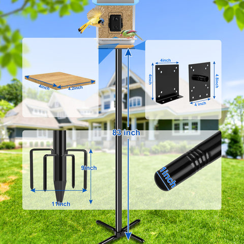 Ottsuls wooden board for bird feeder enhances mounting options and durability