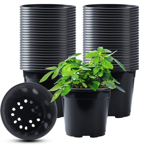 Oubest 50-piece nursery pots pack for versatile gardening use.