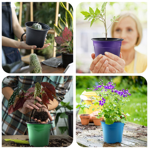 Oubest multicolor seedling pots ideal for garden, terrace, and porch