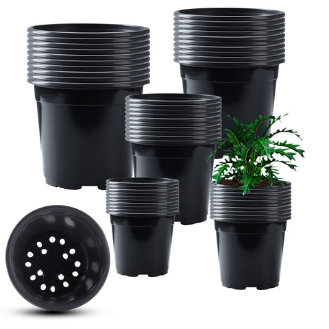 Oubest seedling pots 3-5 inch with drainage ideal for starting herbs and flowers.