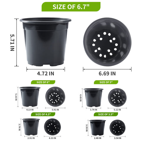 Oubest seedling pots 4-3 inch ideal for small plants and seedlings.