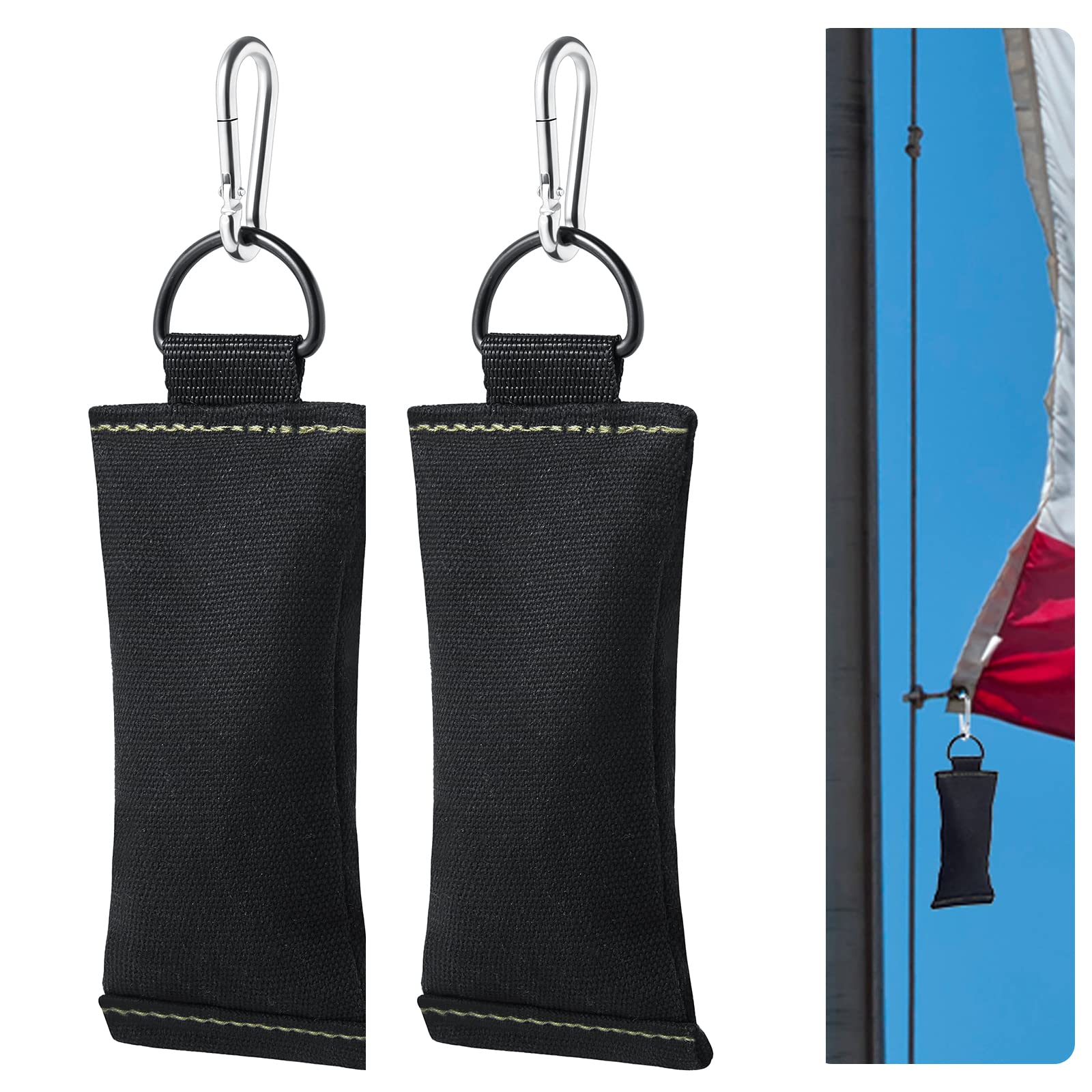 Oudain flag weight clip-on bottom 1lb stabilizes flags in wind.
