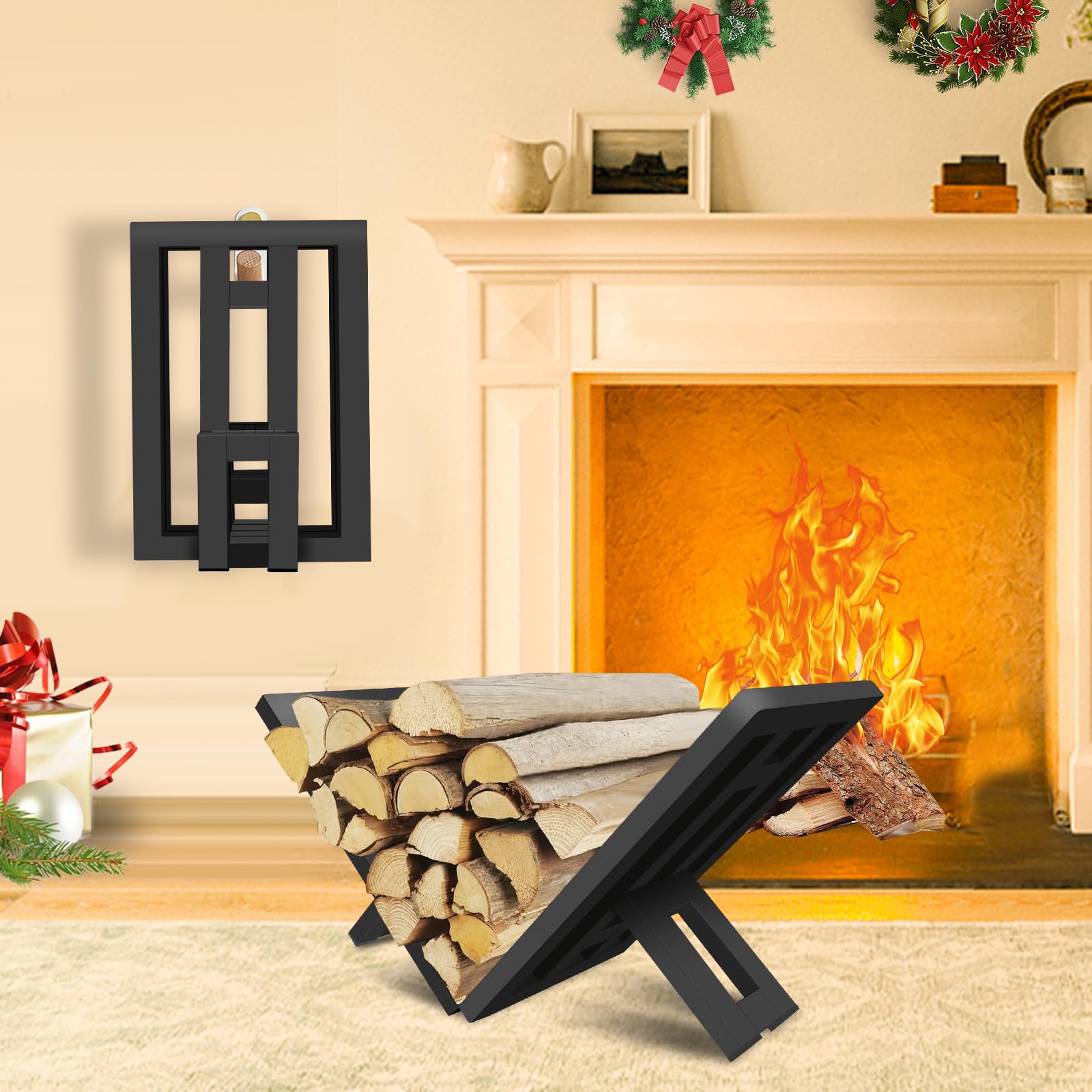 OugeWood rack features convenient handles for easy transport.