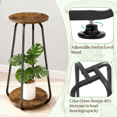 OugeWood indoor-outdoor plant stand in living space, versatile placement
