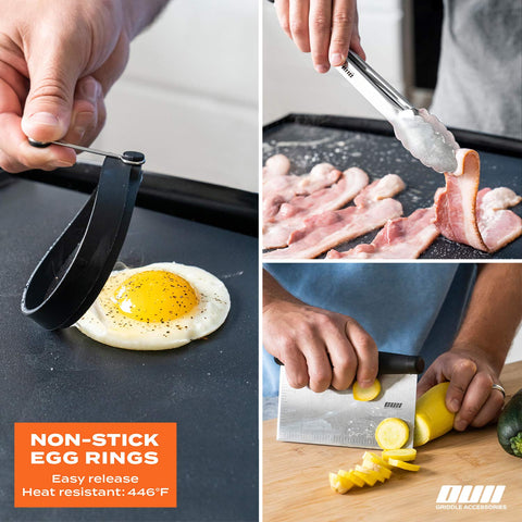 OUII griddle chopper speeds fast chopping on the griddle