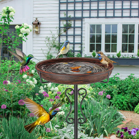 Ouinis vintage bronze finish adds classic charm to any yard.