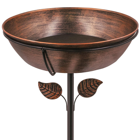 OUISJYER birdbath on a 36-inch stake inviting birds to visit.