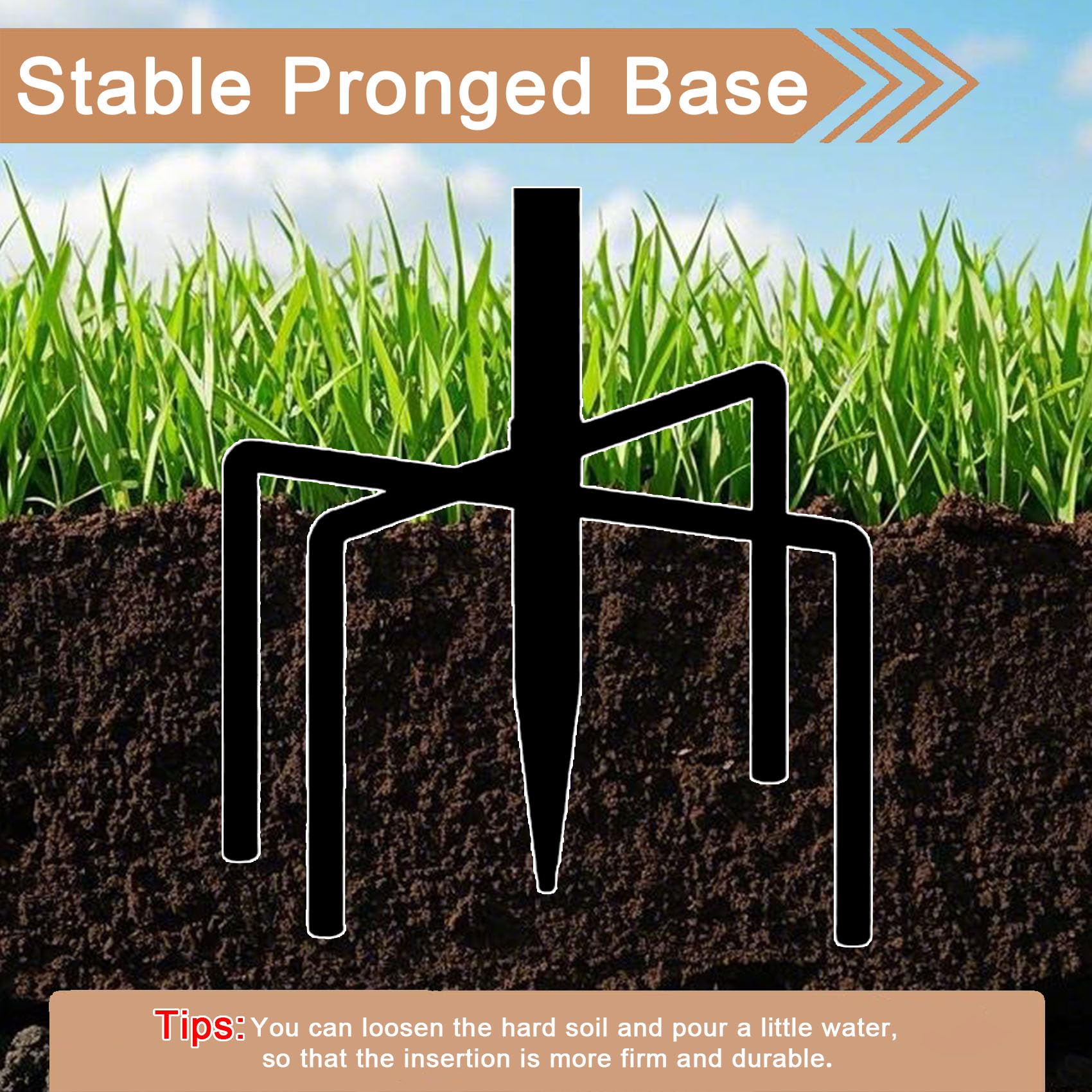 OUISJYER durable metal construction resists rust for long-lasting outdoor decor.