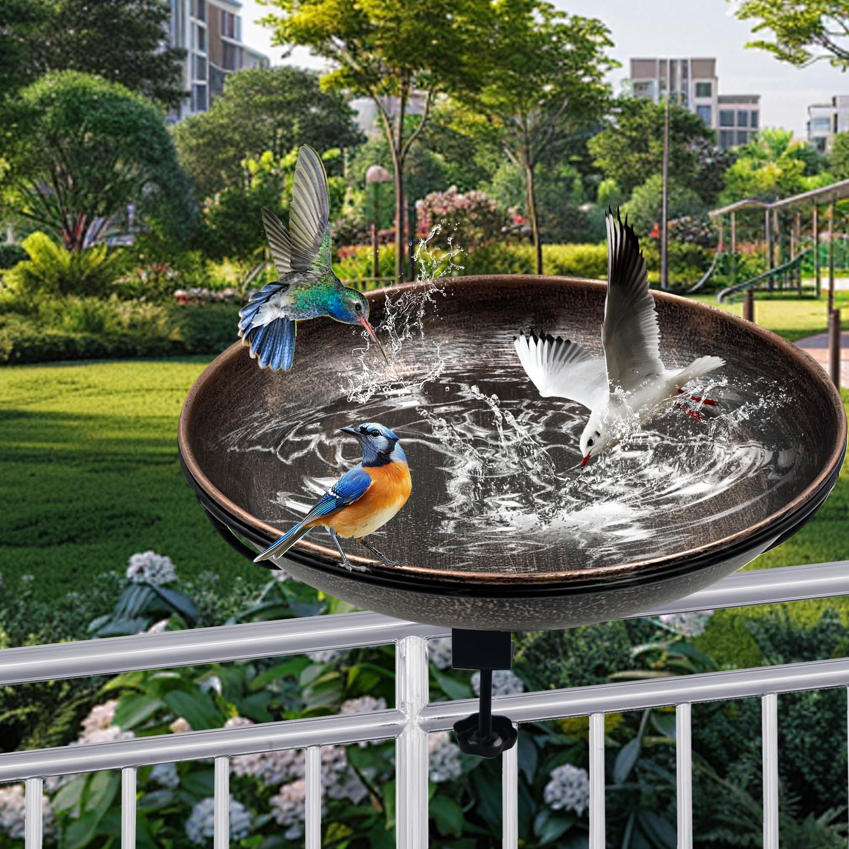OUISJYER compatible with solar fountain or LED candle for ambiance.