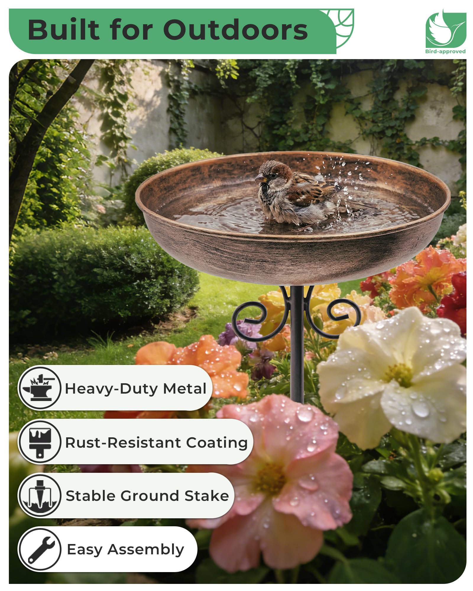 OUISJYER easy-cleaning design simplifies maintenance for outdoor spaces.