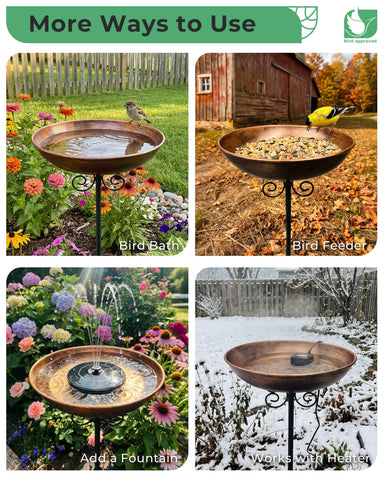 OUISJYER solar fountain idea adds gentle motion to the bath.