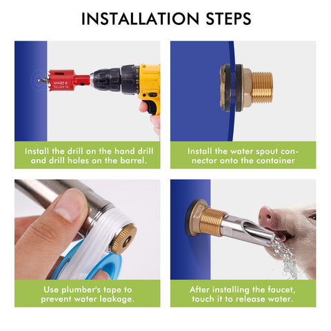 OUJIMAI easy installation with hole opener and tapes for quick setup