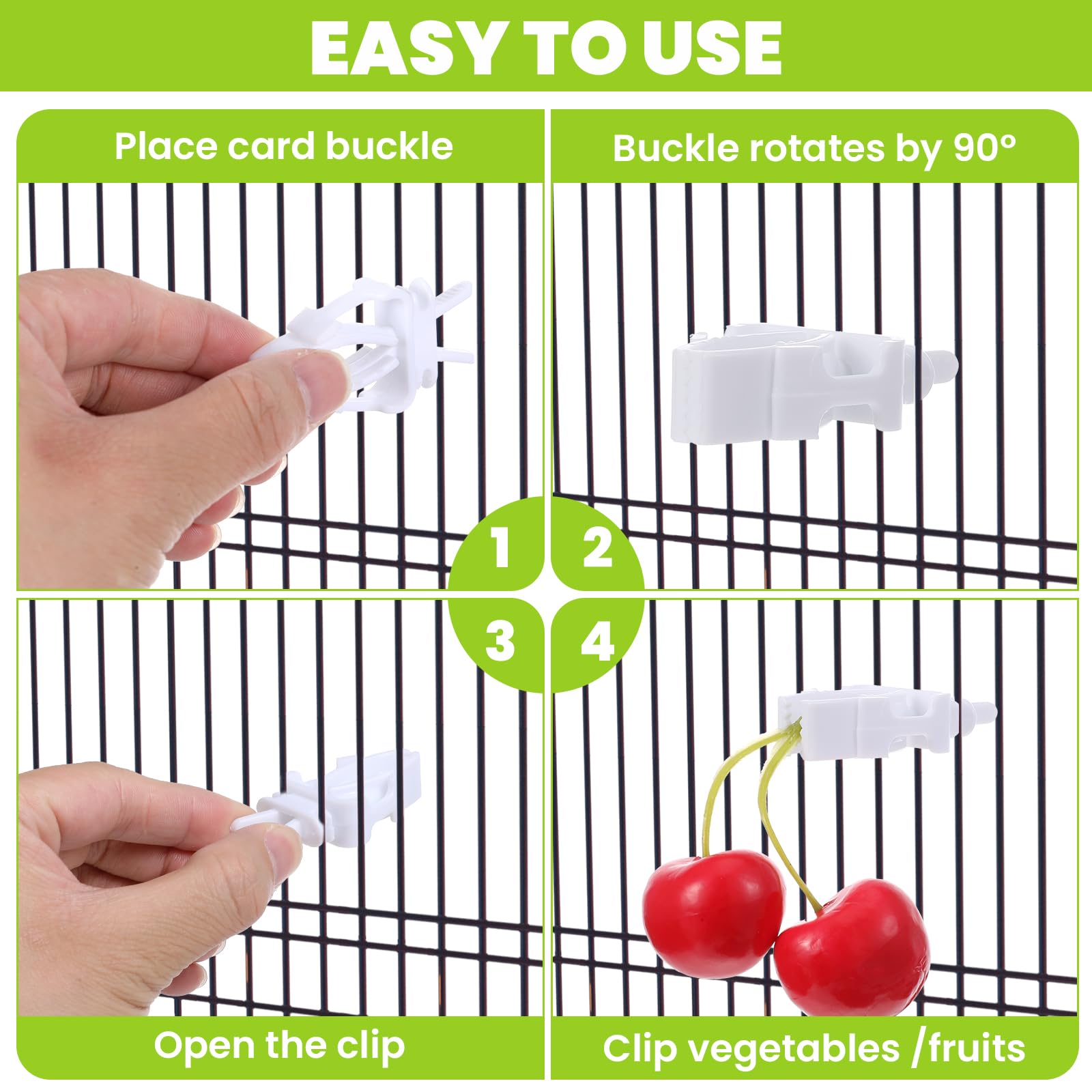 Ouligay bird cage feeder clip attaches quickly to any cage